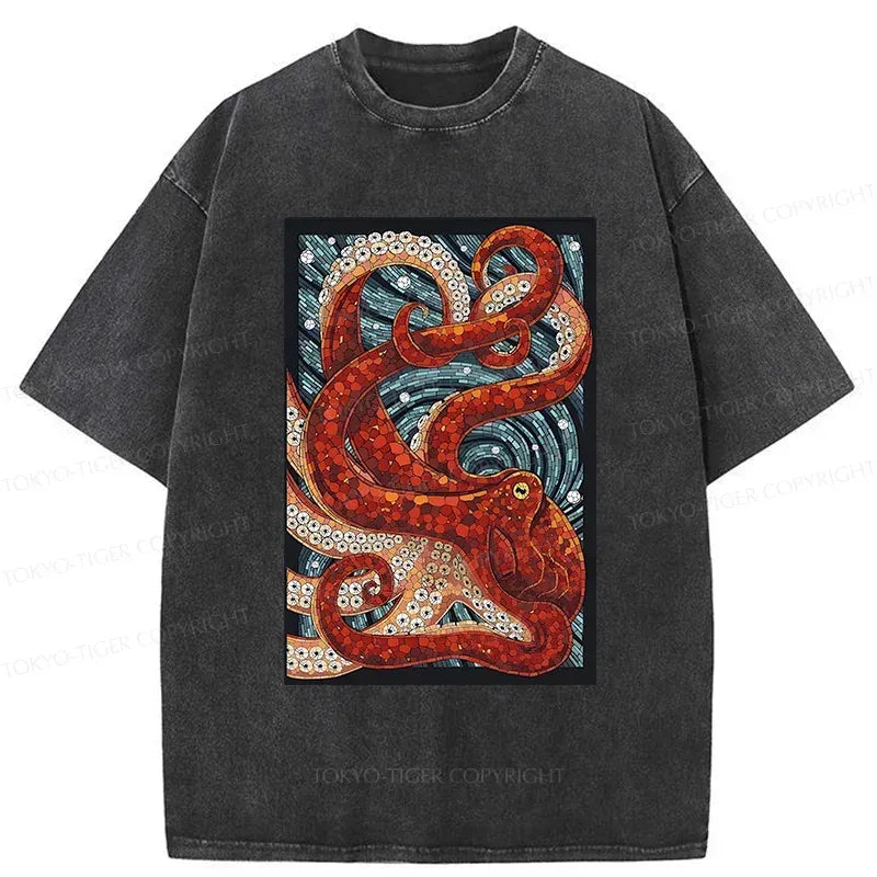 Unisex Soft Cotton Octopus Tee for Daily Wear