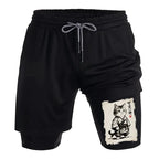 japanese samurai cat training shorts