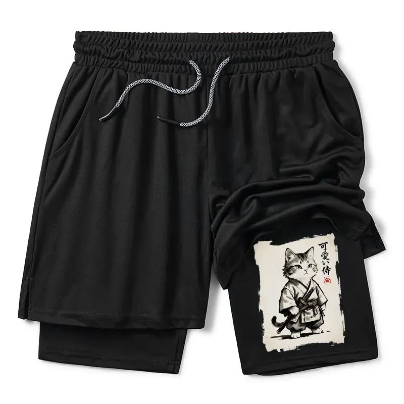 samurai cat shorts for daily wear