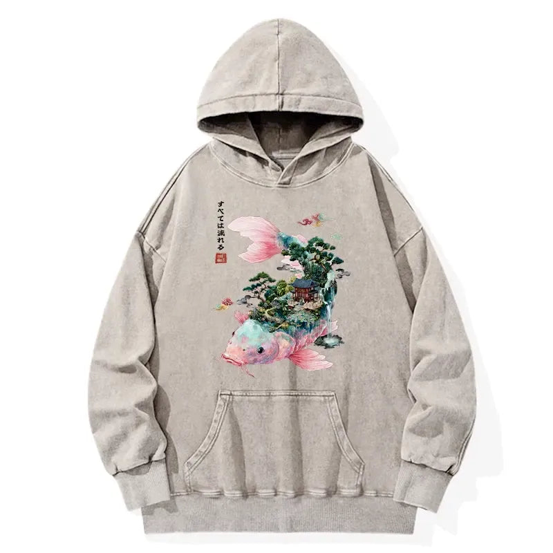 Unisex Flowing Koi Hoodie Gift Idea