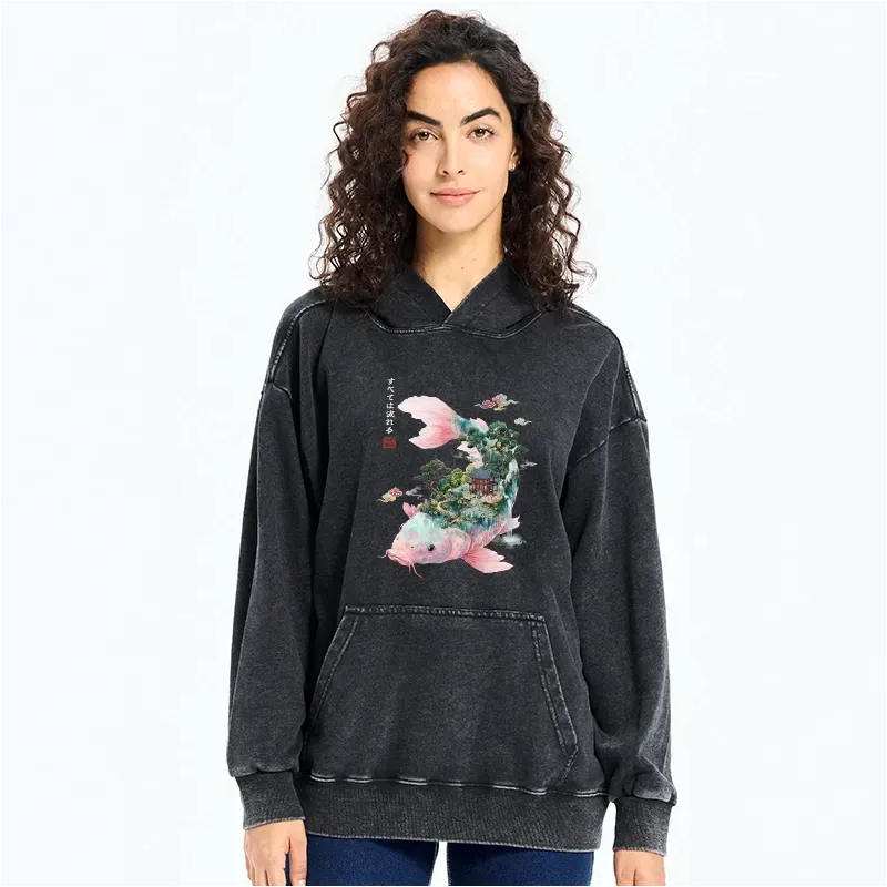 Unisex Flowing Koi Hoodie Gift Idea