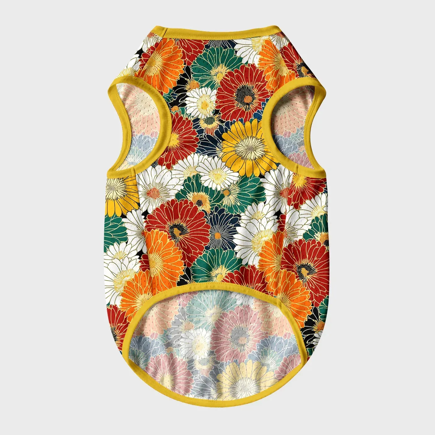 Colorful Chrysanthemum Pet Mesh Top