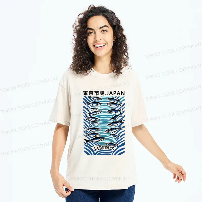 Kyoto-Lion Tokyo Fish Market Washed T-Shirt