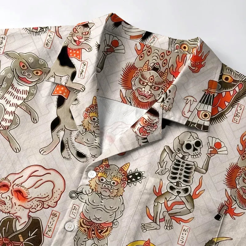 Vintage Ukiyo-e Shirt for Festival