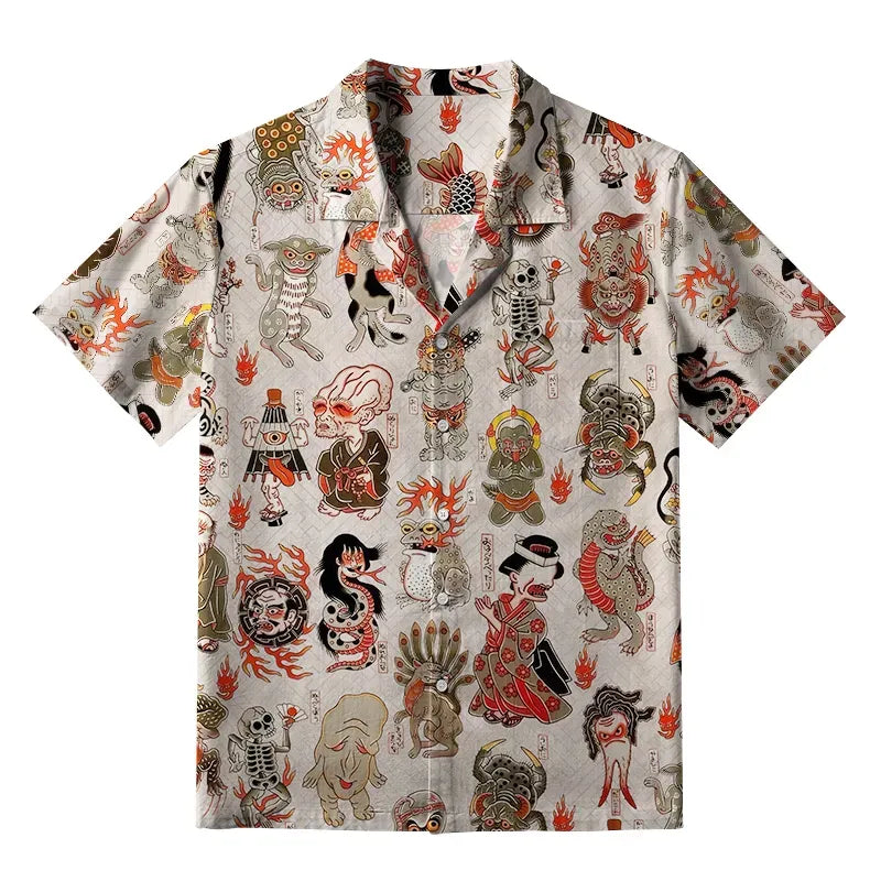 Vintage Ukiyo-e Shirt for Festival