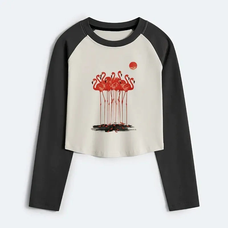 Flamingo ukiyo-e tee for summer