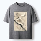 Japanese Art Washed T-Shirt for Daily Wear