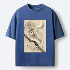 Traditional Ukiyo-e Moon T-Shirt for Casual