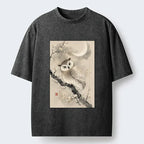 Traditional Ukiyo-e Moon T-Shirt for Casual