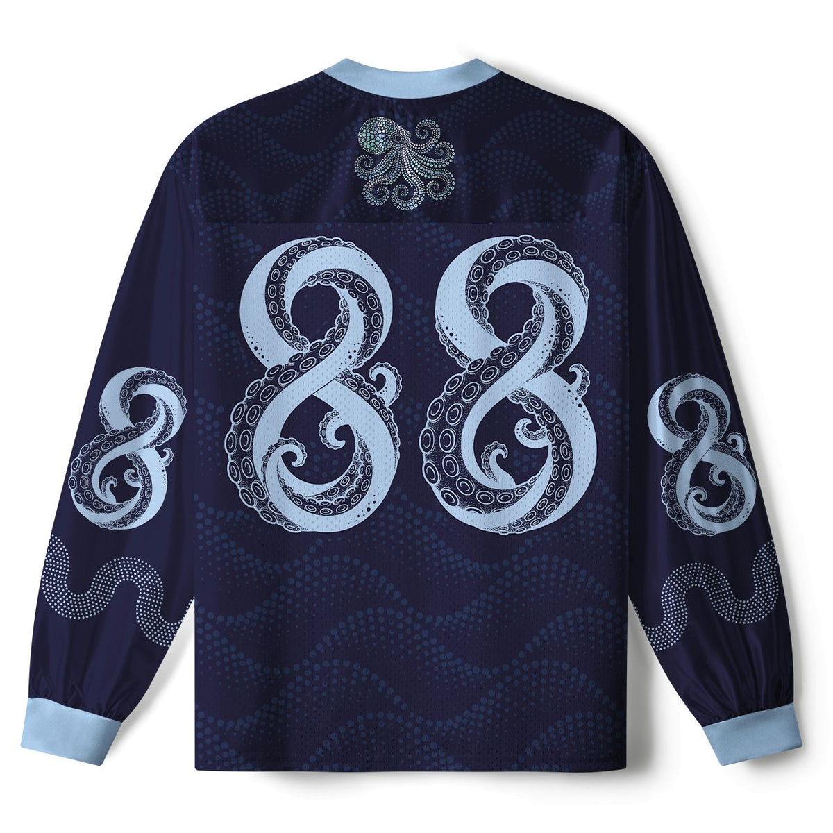 Kyoto-Lion Tribal Octopus Paneled Long Sleeve Jersey
