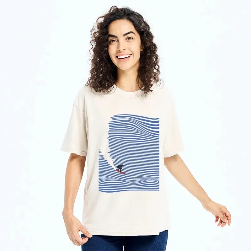 Vintage Japanese Washed T-Shirt for Summer