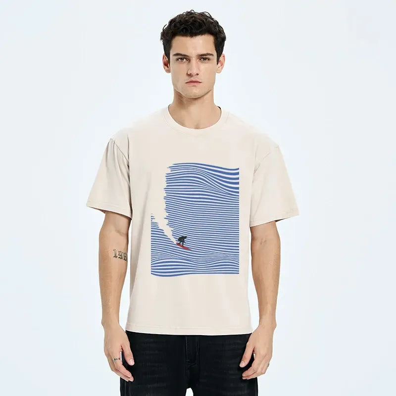 Kyoto-Lion Cotton T-Shirt Gift for Him