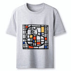Kyoto-Lion Mondrian's Cat Classic T-Shirt