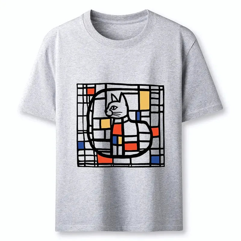 Kyoto-Lion Mondrian's Cat Classic T-Shirt