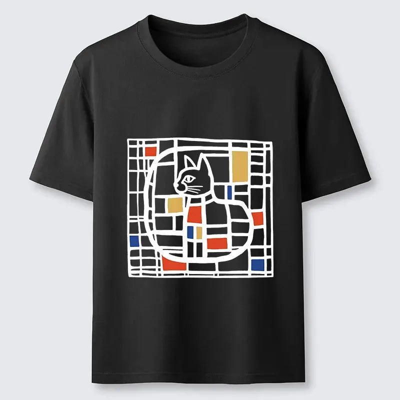 Kyoto-Lion Mondrian's Cat Classic T-Shirt