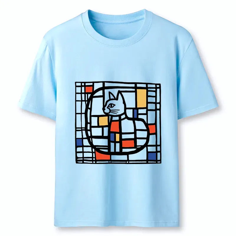 Kyoto-Lion Mondrian's Cat Classic T-Shirt
