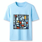 Kyoto-Lion Mondrian's Cat Classic T-Shirt