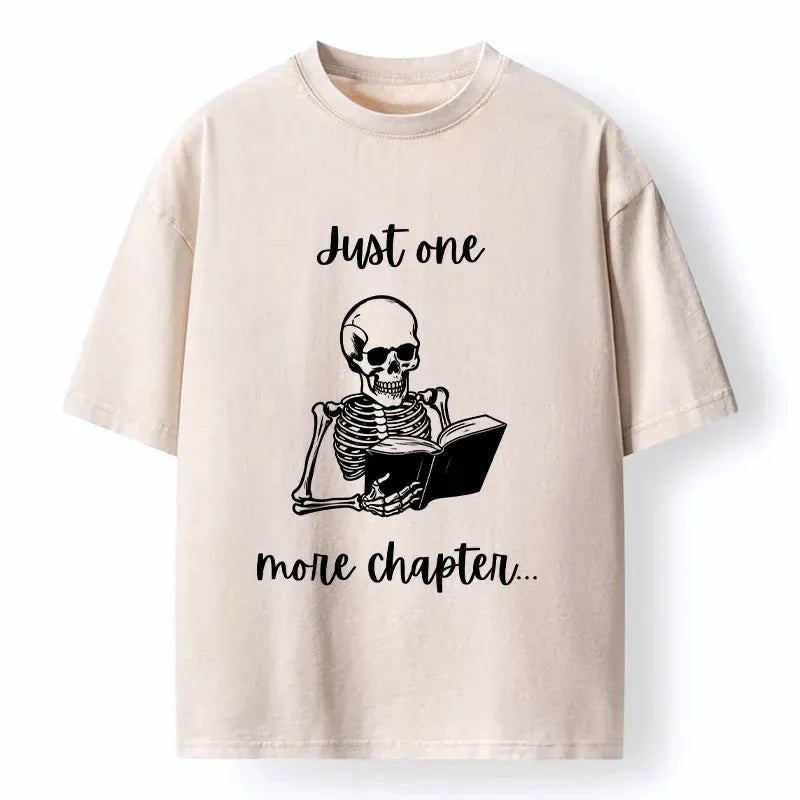 Washed retro skeleton tee for streetwear