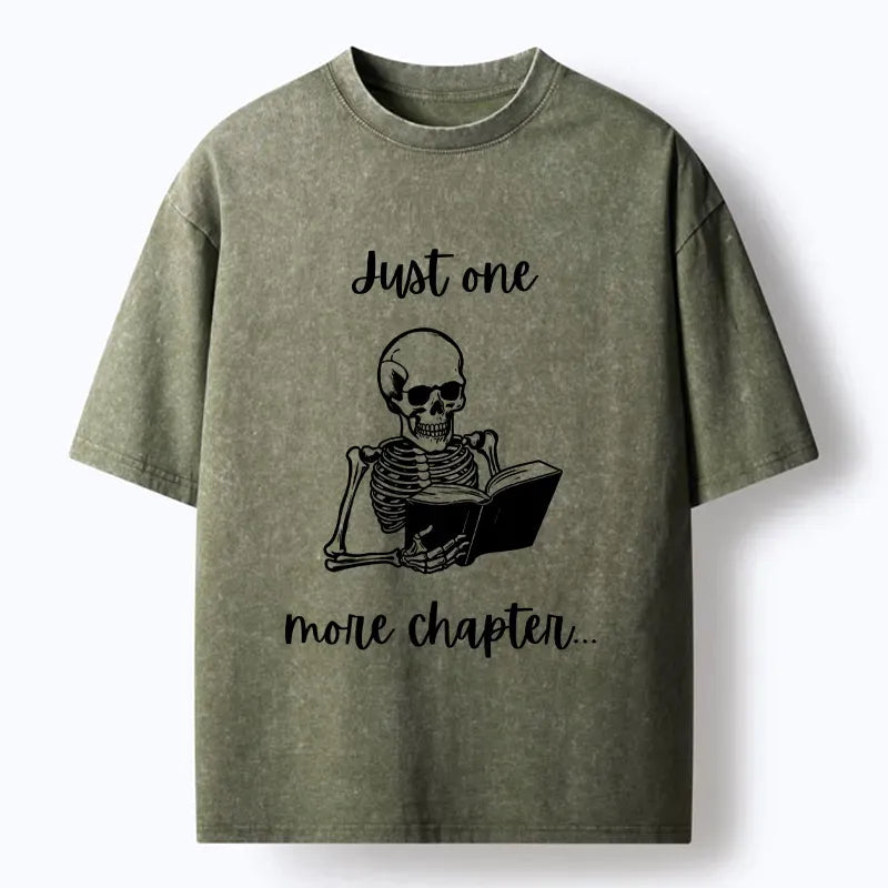 Kyoto-Lion Skeleton Reading Washed T-Shirt