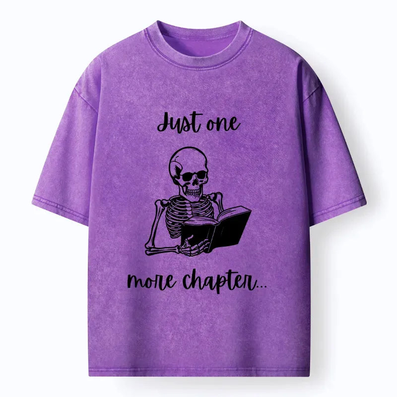 Japanese skeleton reading washed t-shirt