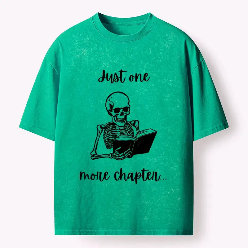 Kyoto-Lion Skeleton Reading Washed T-Shirt