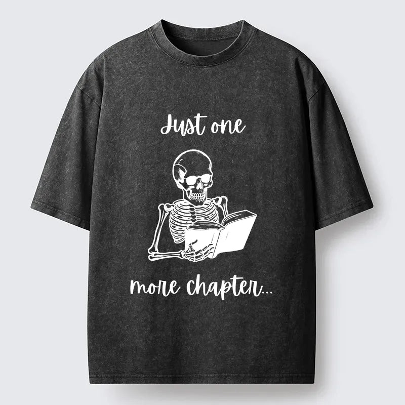 Washed retro skeleton tee for streetwear