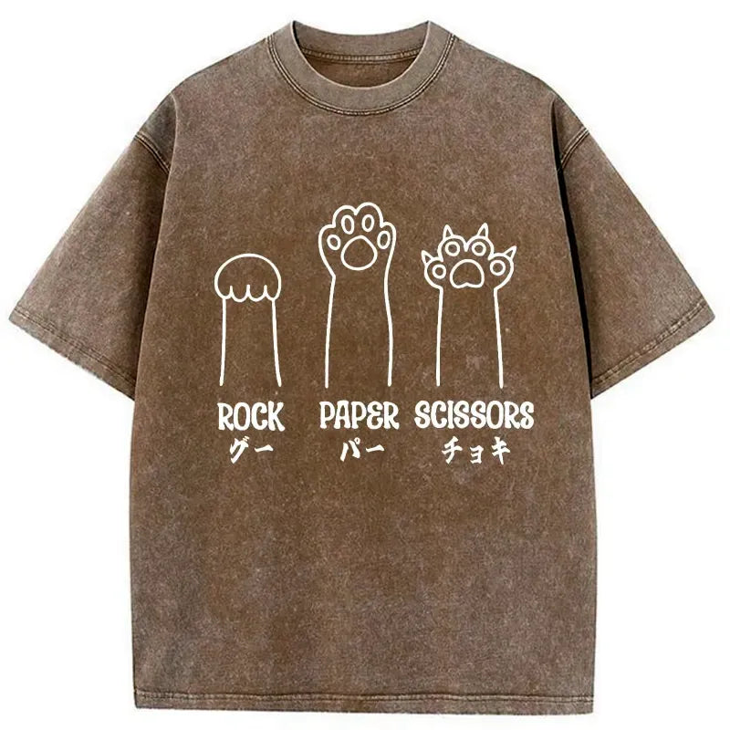 Washed Cotton Japanese Streetwear T-Shirt
