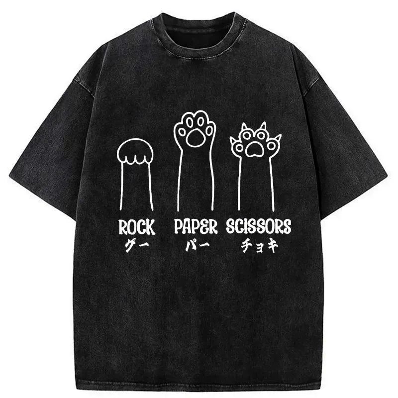 Washed Cotton Japanese Streetwear T-Shirt
