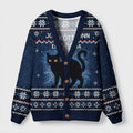 Kyoto-Lion The Yule Cat Is Coming Ugly Cardigan Sweater