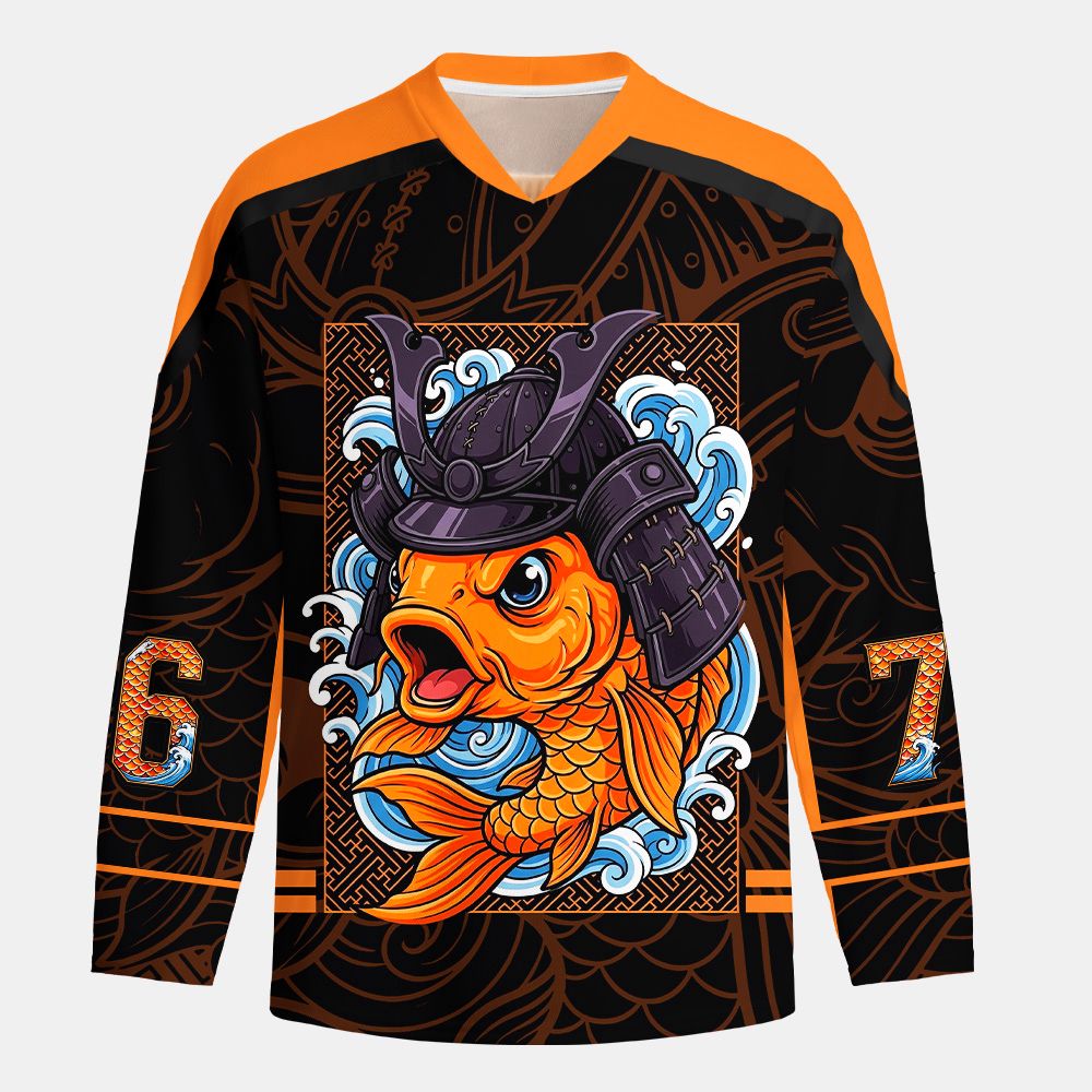 Kyoto-Lion Samurai Koi Long-Sleeve Hockey Jersey
