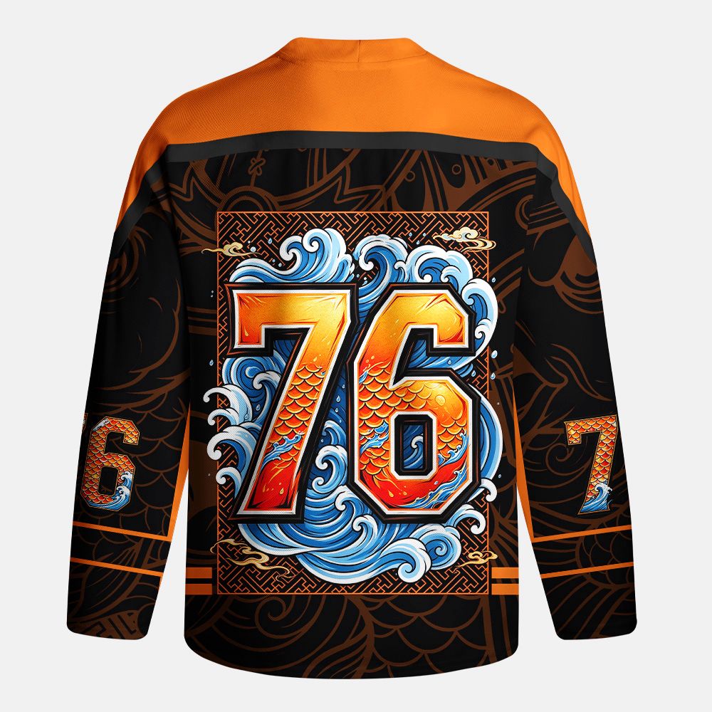 Kyoto-Lion Samurai Koi Long-Sleeve Hockey Jersey