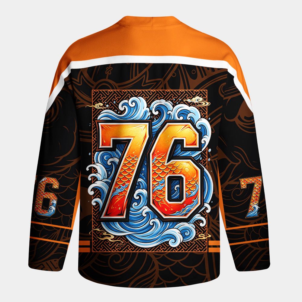 Kyoto-Lion Samurai Koi Long-Sleeve Hockey Jersey