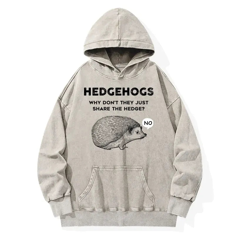 kyoto lion funny hedgehog hoodie for daily wear