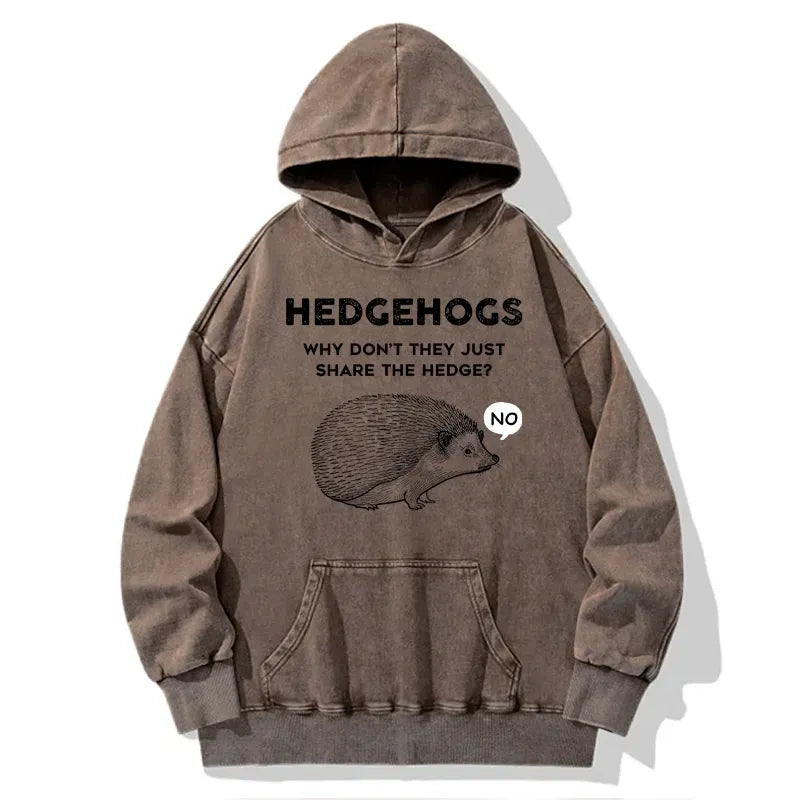 unisex funny hedgehog hoodie casual streetwear