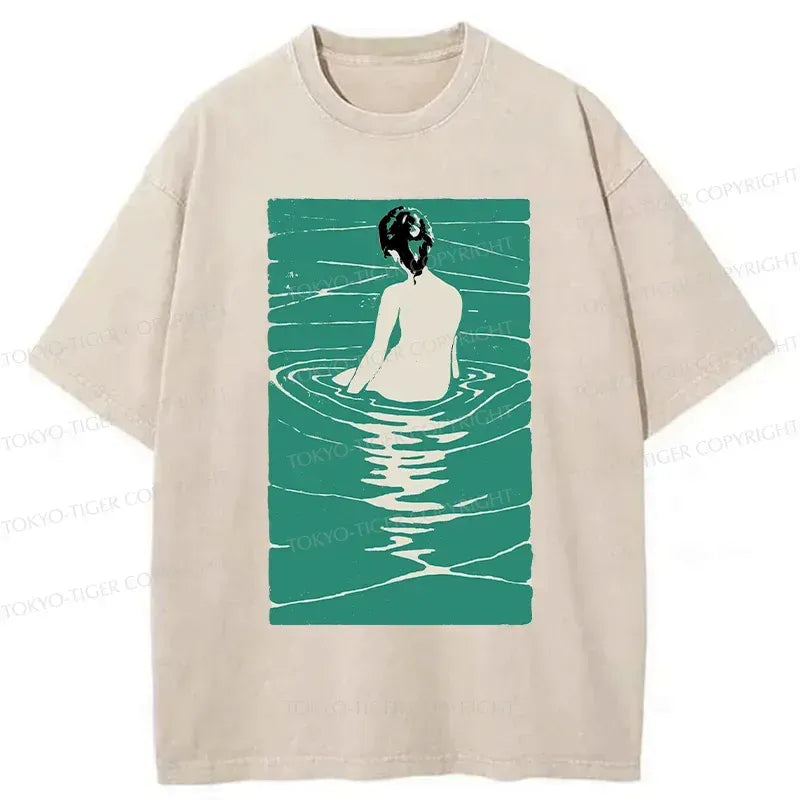 Japanese Woodcut T-Shirt for Streetwear