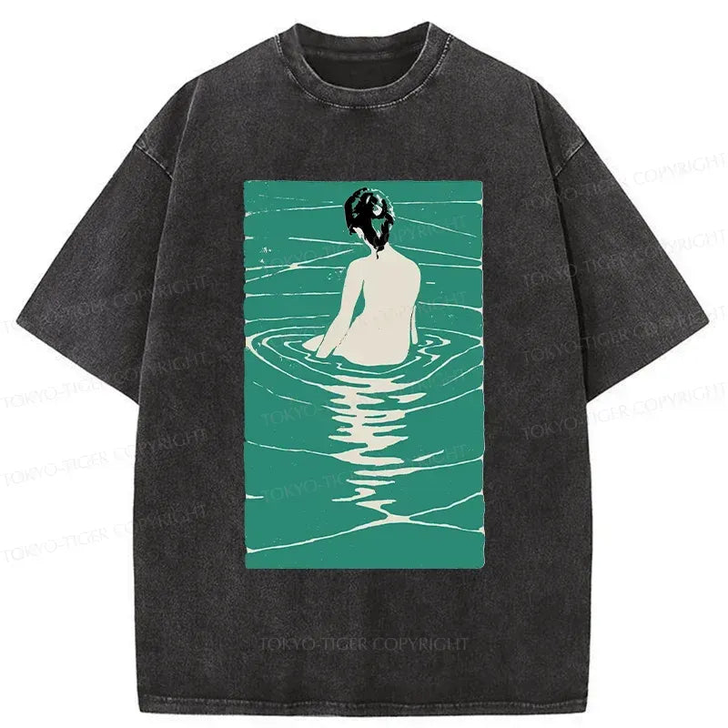 Japanese Woodcut T-Shirt for Streetwear