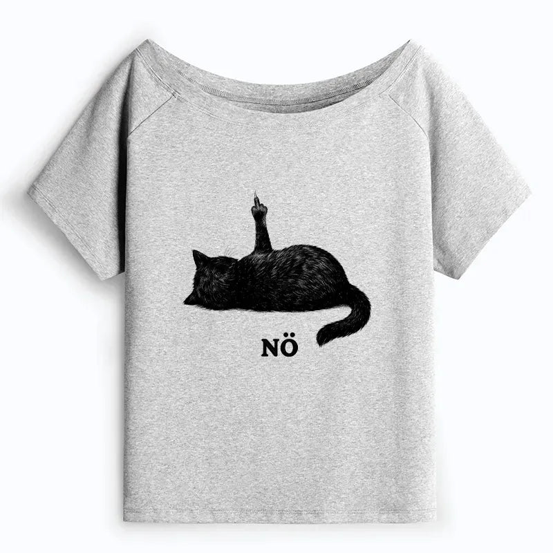 Kyoto-Lion Cat Refused Off Shoulder T-Shirt