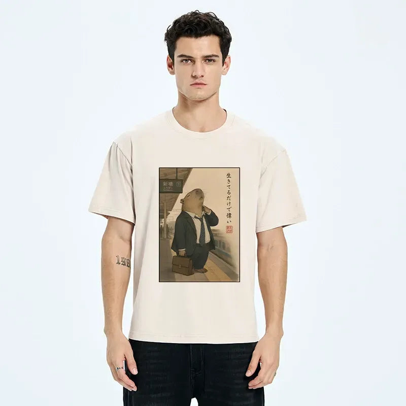 trending unisex capybara tee