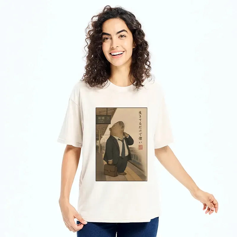 trending unisex capybara tee
