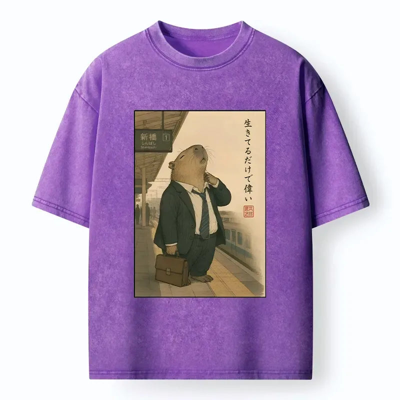 trending unisex capybara tee