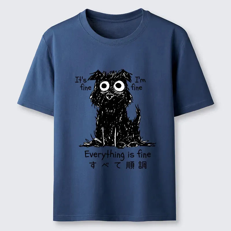 Kyoto-Lion Everything Is Fine Dog Classic T-Shirt