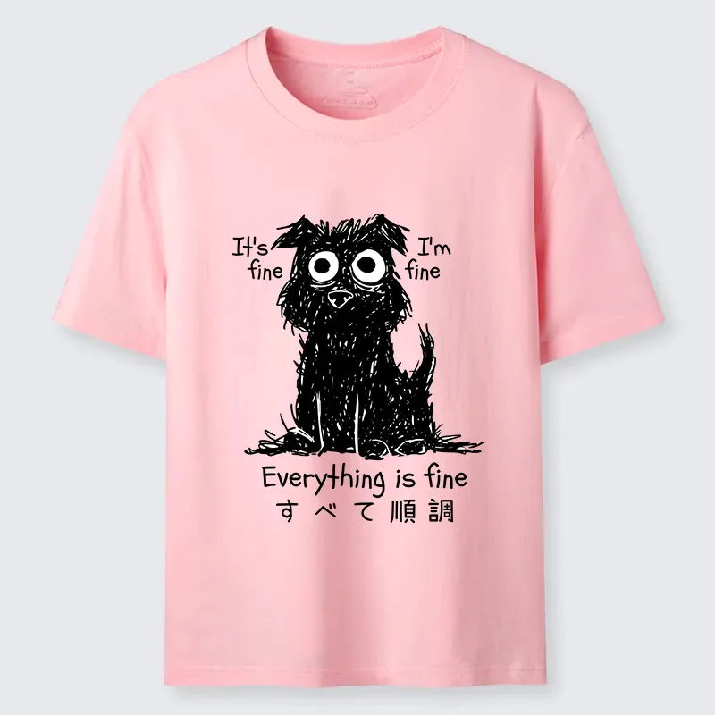 Kyoto-Lion Everything Is Fine Dog Classic T-Shirt