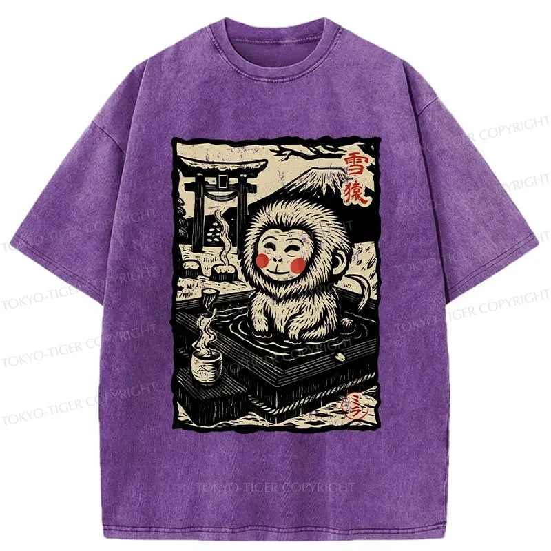 Washed Japanese T-Shirt for Summer