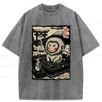 Kyoto-Lion Japanese Snow Monkey Washed T-Shirt