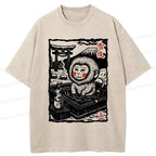 Washed Japanese T-Shirt for Summer