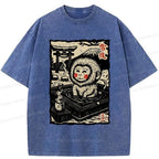 Trendy Japanese Snow Monkey Tee for Men