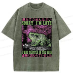 Kyoto-Lion Frogs Trapped In The Void Washed T-Shirt