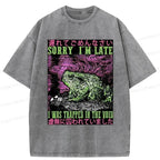 Kyoto-Lion Frogs Trapped In The Void Washed T-Shirt