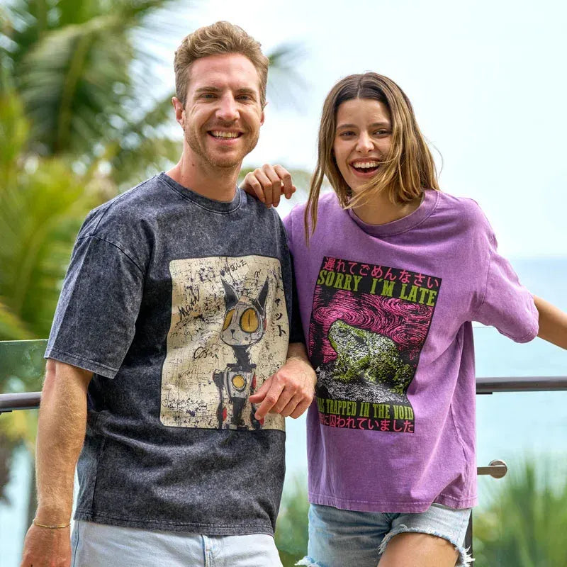 unisex washed t shirt for daily wear