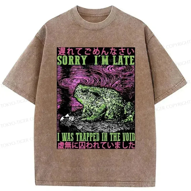 japanese frog t-shirt for streetwear